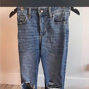 Hollister Women’s Light Blue Distressed Boyfriend Jeans